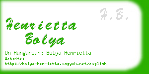 henrietta bolya business card